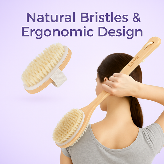 Lavender scented memory foam pillow + double sided brush set + eye musk (sample)