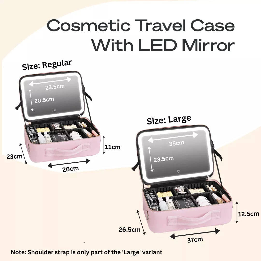 Cosmetic Case With LED Mirror