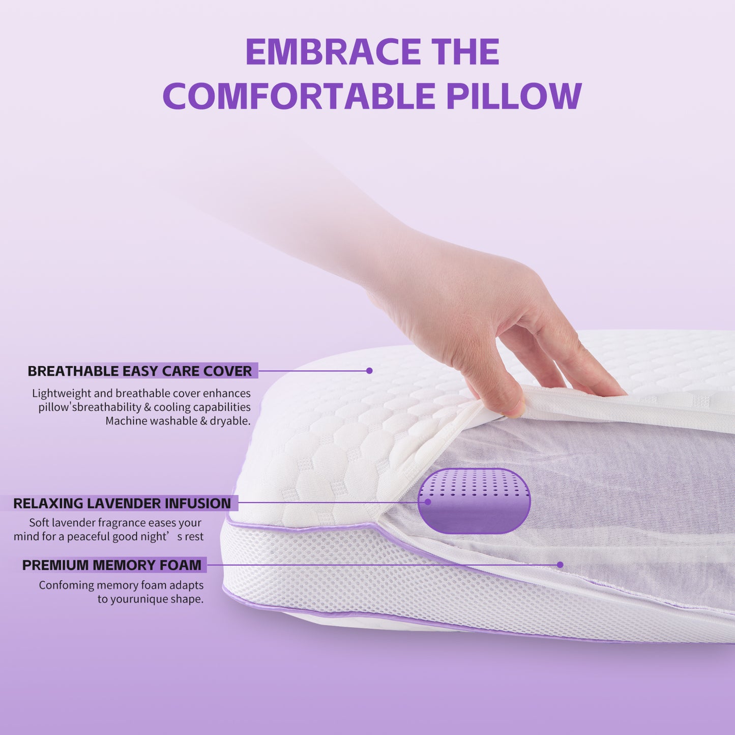 Snora LavenderEase Pillow