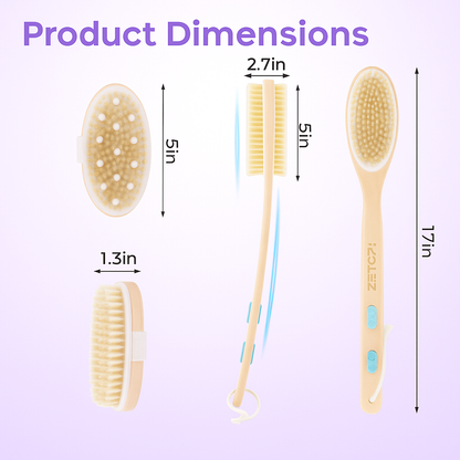 Lavender scented memory foam pillow + double sided brush set  + eye musk (sample)