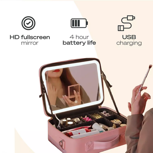 Cosmetic Case With LED Mirror